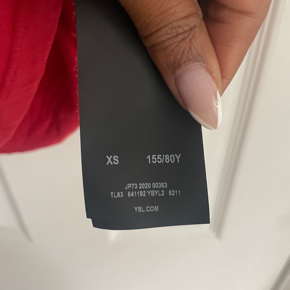 Saint Laurent Logo T-Shirt in Red Size XS - Picture 5 of 6